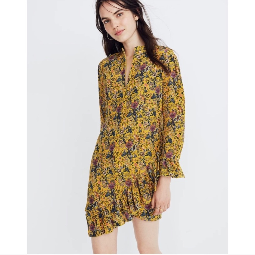 Madewell x Karen Walker Silk Floral Loretta Dress